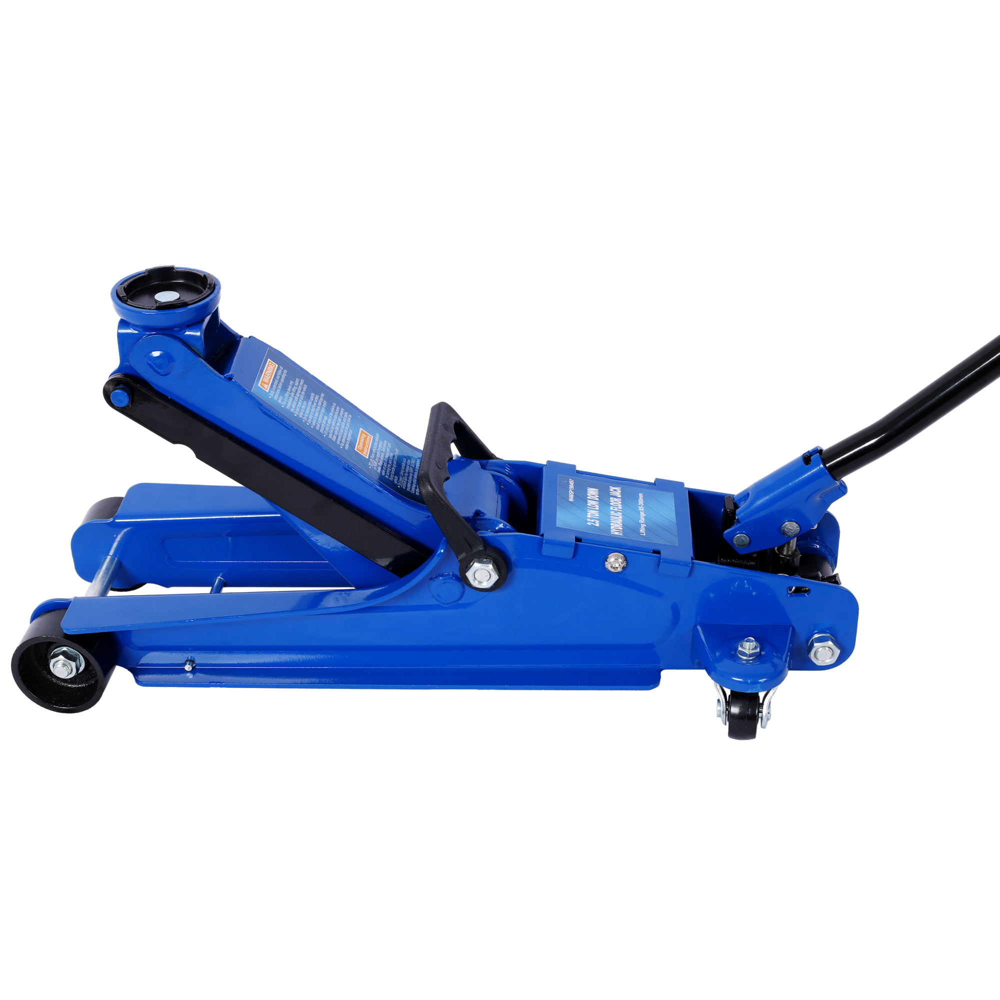 BlackTeck Low Profile Steel Racing Floor Jack — 2.5 Ton, Single Piston Lift, 3.5in.–14.5in. Range, Model# NTE-W465P190497